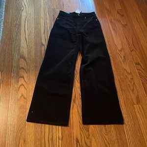 New with tags H&M black corduroy wide leg high waist size 6